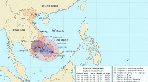 Bão số 1 đe dọa Ninh Thuận - Bình Thuận 